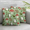thumbnail image 3 of Leisuo Mushrooms Frogs Pillowcase for Hair and Skin Soft and Comfortable Body Pillow Cases with Invisible Zipper Luxury Breathable Pillow Cover for Sleeping Home, 3 of 5