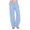 Blue, variant on Diufon Wide Leg Pants for Women Cotton Linen Drawstring Waist Pant Summer Casual Loose Trousers with Pockets