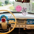 thumbnail image 4 of 12 Piece Set Bohemian Style Car Air Fresheners Lightning Logo Smiling Cowboy Boots Pink Hat Lipstick Fragrance Slices Hanging Sliced Essential Oil Pendants Aroma Decorations, Suitable for Car Interio, 4 of 5