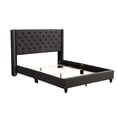 thumbnail image 6 of Passion Furniture Julie Black Tufted Upholstered Low Profile Full Panel Bed, 6 of 7
