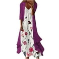 thumbnail image 1 of Pompotops Ensemble Deux Pièces pour Femme d'Été, Blouse à Manches 3/4 + Robe, Robe Longue, Robe Maxi de Plage en Solde, 1 of 8