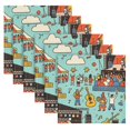 thumbnail image 5 of Iauyy Satin Napkins Set of 4- Cute Music Festival Doodle DIY Printing Decoration Cloth Napkin- Easy Care for Home/Party, 5 of 8