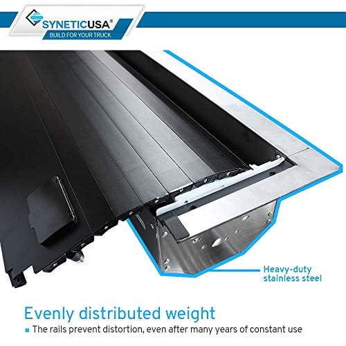 Syneticusa MR Retractable Hard Truck Bed Tonneau Cover Fits 2008-2025 Ford F-150 F-250/350 Super Duty 8'2"