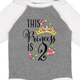 thumbnail image 4 of Inktastic This Princess is Two Second Birthday Girls Long Sleeve Baby Bodysuit, 4 of 5