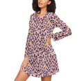 thumbnail image 3 of joogoo Colorful Leopard Women's Long Sleeve Nightgown Sleepwear S, 3 of 8
