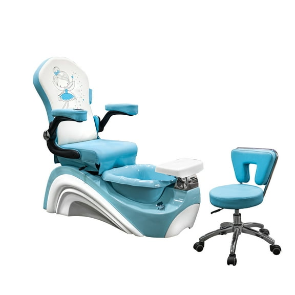 Kids Pedicure Chair Childs Pedicure Spa Nail Salon Furniture & Equipment, Blue
