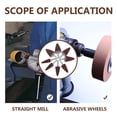 thumbnail image 3 of HEALEEP 8 Pcs Têtes de Broyage en Métal pour Outils d'Atelier Rouge Foncé, 3 of 8