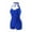Blue, variant on Staron Women's One Piece Swimsuit Vintage High Waisted Ruffle Bikini V Neck Adjustable Straps Floral Print Beach Vacation Pool Party Bathing Suit, White S