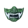 thumbnail image 3 of Half Face Oni Mask Green Japanese Demon Design Halloween Accessory for Themed Events and Gatherings, 3 of 3