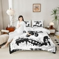 thumbnail image 4 of Homewish Sport Motorcycle Game 2pcs Bedding Comforter Set For Children Teens Boys,Black White Twin Comforter Sets,Dirt Bike Breathable Bedding Set,Lightweight Room Decor,Reversible, 4 of 8
