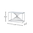 thumbnail image 3 of Limback Glass Top Rectangle Console Table, Chrome, 3 of 5