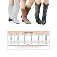 thumbnail image 2 of Kesitin Womens Cowgirl Cowboy Boots Mid Calf Wide Calf Casual Western Boot, 2 of 4