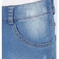 thumbnail image 6 of IEFIEL Womens Denim Low Rise Mini Skirt Casual Frayed Hem Pocket Pencil Skirt Blue L, 6 of 7