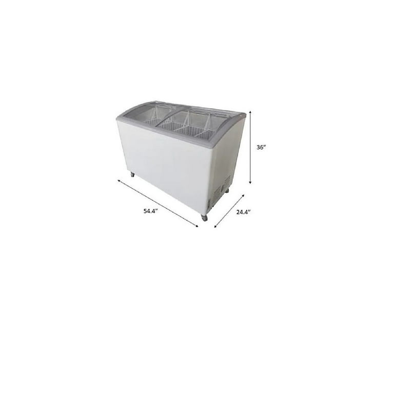 Premium Levella 10.9 cu. ft. Curved Glass Top Chest Freezer White (PFR950G)  PFR1090G 