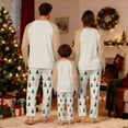 thumbnail image 4 of Busydd Family Pajamas Matching Sets Trendy Casual Print Christmas Pajamas Loungewear Round Neck Long Sleeve Tops and Pants Matching Christmas Pajamas for Family, 4 of 5
