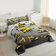 thumbnail image 3 of Manfei Equipped Truck Bedding Comforter Set,Excavator Crane Car Twin Comforter Sets,Yellow Gray Bedding Set For Boys Teens,Ultra Soft Home Decor Reversible,2pcs, 3 of 8