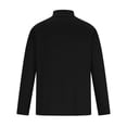 thumbnail image 5 of Men's Casual Long Sleeve Buttons Turtleneck Tops Pleated Pullover Cotton Shirts Slim Muscle Solid Color Blouses Black,S, 5 of 6