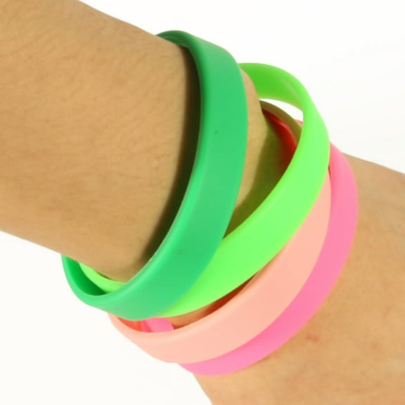 12Pcs Wristbands Silicone Bracelets Rubber Wristbands Kids Party Favors