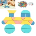 thumbnail image 4 of Juguete educativo del rompecabezas, juego de bloques de patrón de madera, rompecabezas de juguete, rompecabezas de forma geométrica, funcionamiento suave, 4 of 8