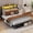 Queen Gray, variant on Leumius King Size Bed Frame with Headboard, Platform Bed with RGB LED Light & Charging Station & Under Bed Storage Space, Easy Assembly, Gray