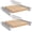 Natural, variant on 24 Pack 14.17" Solid Natural Wooden Pant Skirt Hangers, Bottom Hangers for Slacks Trousers Jeans with 2-Adjustable Anti-Rust Clips (Natural, 24 Pack)