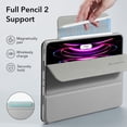 thumbnail image 6 of ESR Hybrid Case Compatible with iPad Pro 12.9 Inch (2022/2021), iPad Pro 12.9 Case with Pencil Holder, Detachable Magnetic Cover, Vertical Stand, Rebound 360 Series, Gray, 6 of 8
