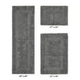 thumbnail image 2 of Better Trends Luxury Bathroom Rug 3 Piece Set 100% Cotton Tufted Bath Rug Water Absorbent, Reversible Machine Washable Bathmat Decor, Laundry Room Gray Lux Collection, 2 of 4