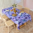 thumbnail image 3 of Purple Butterfly Pattern Rectangle Tablecloth 60"x120",Waterproof Polyester Rectangle Table Cloth, Wipeable Spillproof Polyester Tablecloth for Dining, Camping, Indoor and Outdoor, 3 of 6