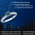 thumbnail image 2 of Gem Stone King 10K Two Tone Gold London Blue Topaz Engagement Ring for Women | 0.33 Cttw | Round 4MM | Gemstone November Birthstone | Size 6, 2 of 6