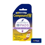 Compound W Maximum Strength One Step Wart Remover Pads, 14 Count