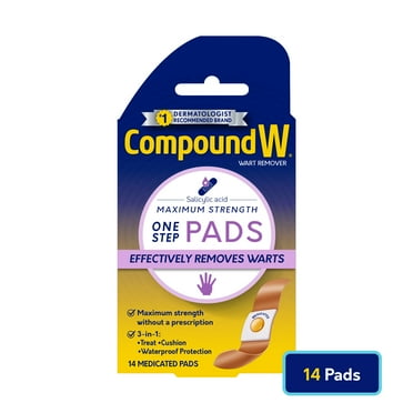 Compound W Maximum Strength One Step Wart Remover Pads, 14 Count