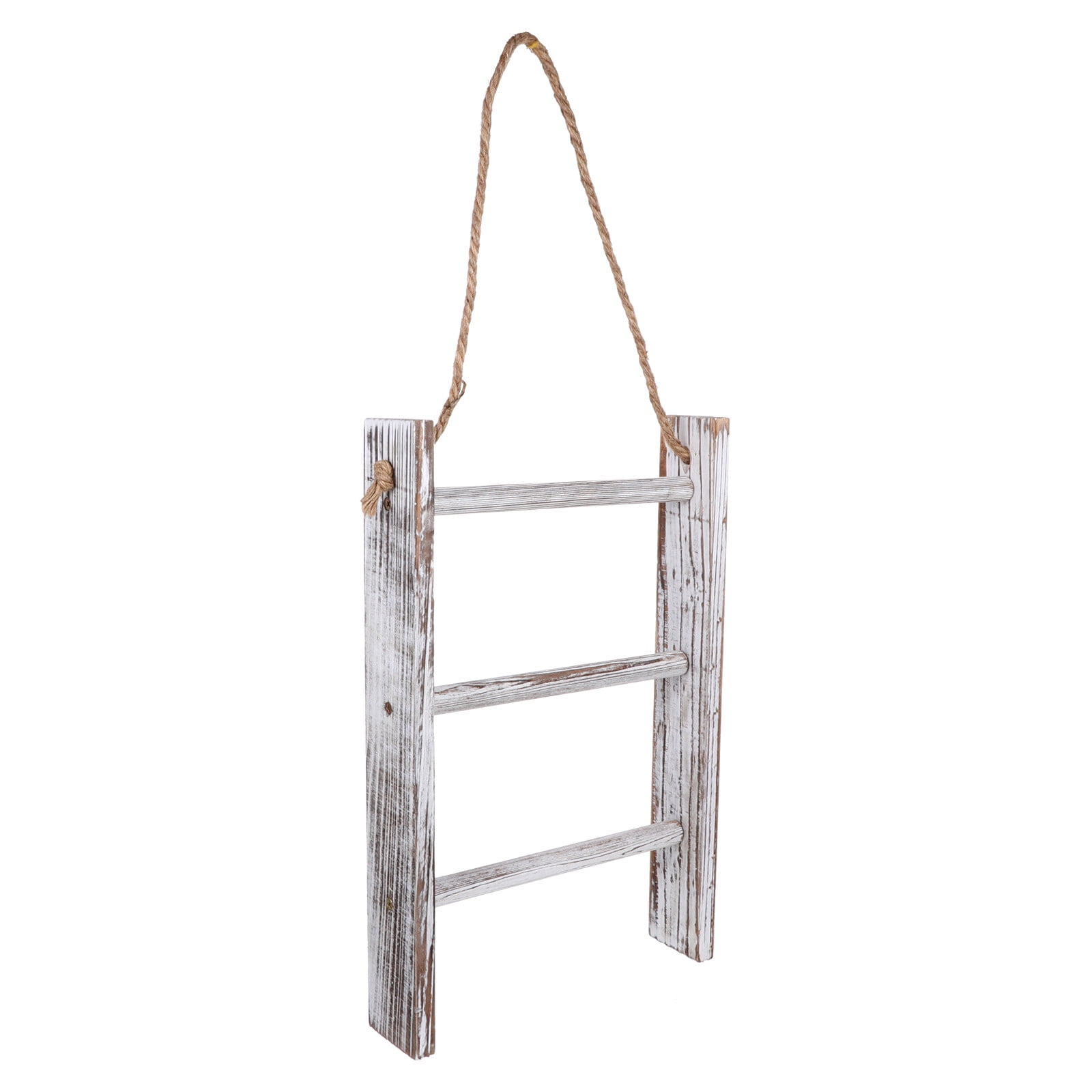 Hemoton 1Pc 3Tier Towel Rack Rustic Wood WallHanging Hand Towel