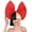 Black & Blonde w/ Red Bow, variant on HPO Adult Women's Black and White Split Dye Bob with Bangs, Multiple Color Synthetic Fiber