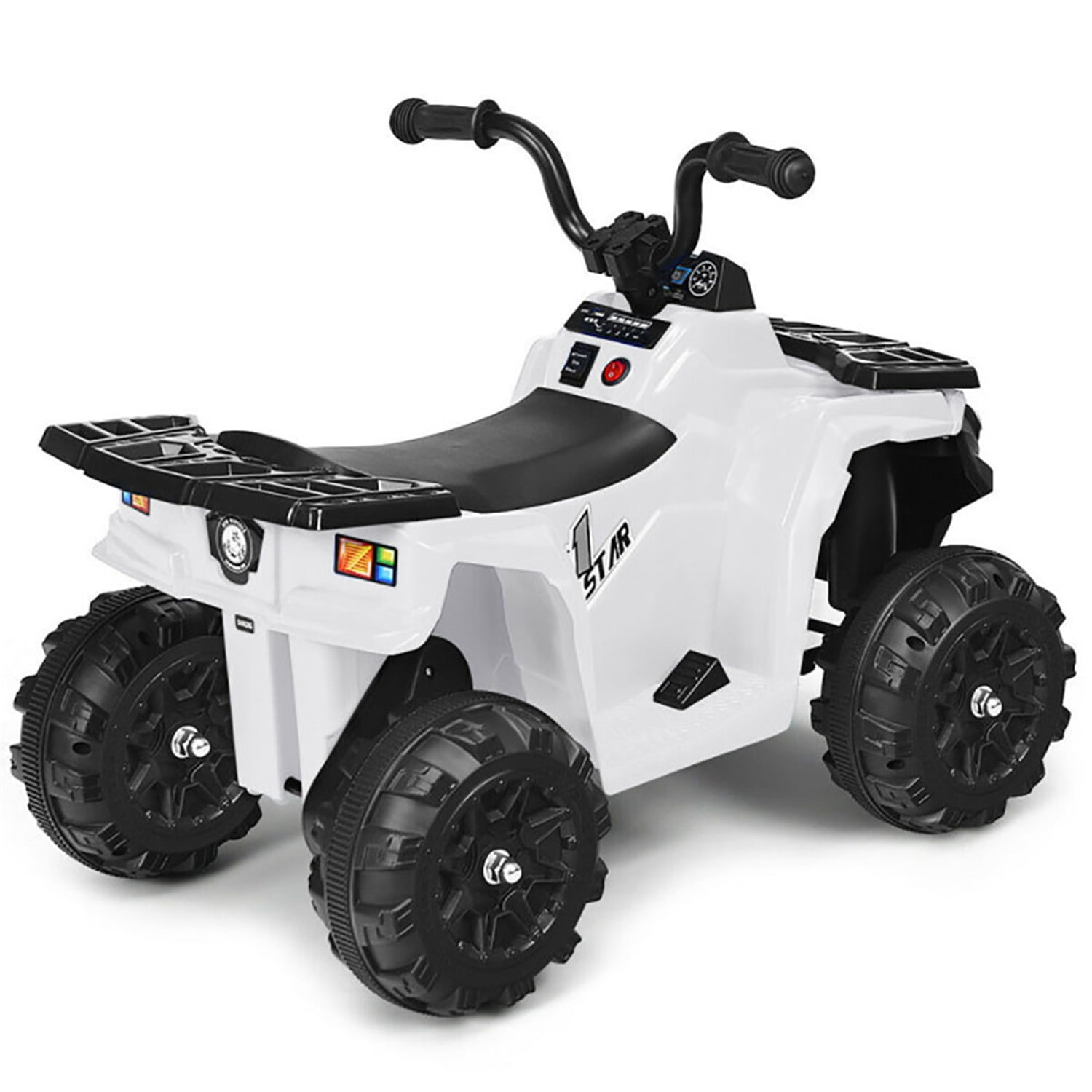 Barara King 6 V Powered Ride-On Toy ATV Quad Car with LED Lights and Wear Resistant Wheels