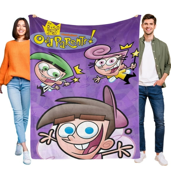 The Fairly Oddparents-themed Pals Plush Throw Blanket Gifts for Fans Girls Boys Women Present Suitable for a variety of settings 40''*60''(100*150cm)