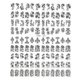 thumbnail image 1 of 108pcs 3D Silver Flower Nail Art Stickers Decals Stamping DIY Decoration Tools (Black), 1 of 3