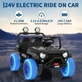 thumbnail image 5 of 2-Seater Electric Ride On Car Truck with Remote Control,24V4WD Kids Electric Vehicles with 4-Wheeler Suspension, 3 Speeds, Led Lights, Bluetooth 132lb Weight Capacity, 5 of 8