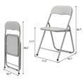 thumbnail image 2 of Huloretions Metal Folding Chair,Indoor Outdoor Portable Stackable Commercial Seat with Cushion,Event Portable Metal Folding Chairs,Non-Slip Feet Pads Stackable Chairs,2/4 Pack, 2 of 7