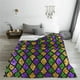 thumbnail image 5 of Balery Mardi Gras Shiny Green Purple Manta de Felpa Suave y Acogedora – Cobija de Franela Aterciopelada para Cama, Lavable y Cálida para Sofá, Mascotas, Transpirable-40"x30", 5 of 7