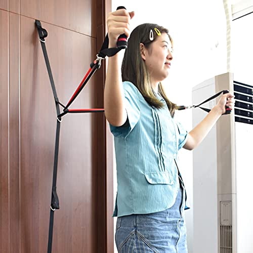 Brebebe Door Anchor Strap for Resistance Bands Exercises, Multi Point Anchor Gym Attachment for Home Fitness, Portable Door Band Resistance Workout Equipment, Easy to Install, Punch-Free, Nail-Free