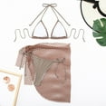 thumbnail image 4 of Huowey New Swimsuit Women Mesh Skirt Tether Bikini Vacation Beachwear Honeymoon Cruise Trendy Wear, 4 of 5