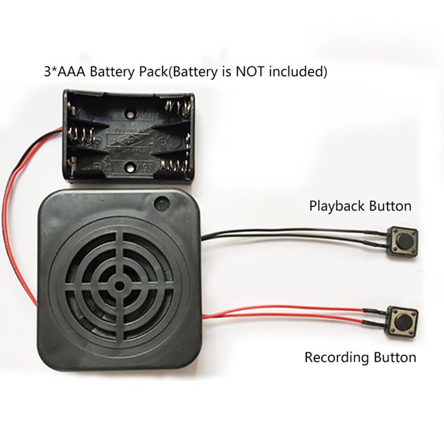 Módulo De Caja De Grabación De Voz Diy Sonido Claro 3W Para Peluches, Regalos Y Juguetes