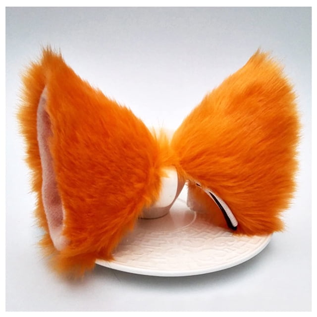 Orejas de gato Clips para el cabello Halloween Kitty Orejas de zorro Pasadores Mujeres Gatito peludo Tocado Horquillas para el cabello Horquilla para el cabello Diadema Decoración para fiesta de Navid