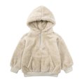 thumbnail image 2 of Sudadera Para Niños Pequeños Bebés Niñas Bebés Niños Linda Cremallera Manga Larga Blusa Con Capucha Casual Cálido Felpa Outwear Beige Odeerbi LM103-11285, 2 of 5
