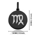 thumbnail image 2 of Stainless Steel Virgo Zodiac Sign (Maiden) Round Medallion Pendant Necklace, 2 of 3