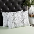 thumbnail image 4 of Black Gray Throw Pillow Covers, Pastoral Botanical Branch Aesthetics Soft Breathable Pillow Cases with Invisible Zipper for Sleeping, Standard Pillowcases for Couch Bed Sofa Chair 20x26 Inches, 4 of 6