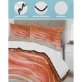 thumbnail image 4 of Quilts Full Size Bedding Set, Burnt Orange Ombre Coastal Lightweight Quilted Comforter, Summer Nautical Beach Ocean Seaside Soft Bedspread Coverlet with Pillow Covers for All Season, 78" x 90", 4 of 7