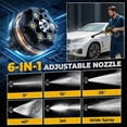 thumbnail image 3 of 20V Portable Pressure Washer, 320 PSI 2.5GPM, with 6-in-1 Nozzle, 26ft Hose, 4.0Ah Battery for Cars/Patios, Black and Yellow, 3 of 9