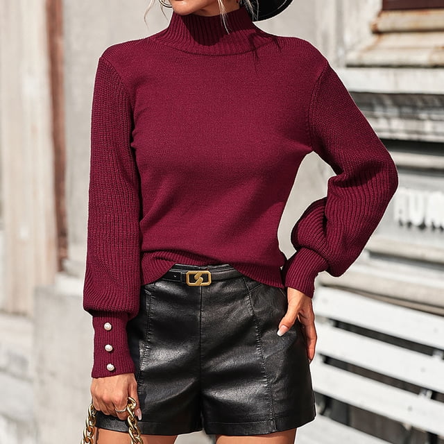 Babysbule Chandails pour Femmes Grande Taille Nouvelles Arrivées Mode Féminine Décontractée Couleur Manches Longues Col Rond Liquidation Mode Féminine