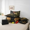 thumbnail image 5 of Manfei Military Bedding King Size for Teens, Army Camo Bed Set, American Flag Reversible Bedding Sets King Size, Super Cozy Bedroom Decorative, 7-Piece, 5 of 7